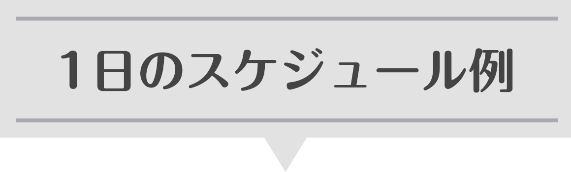 1日のスケジュール例